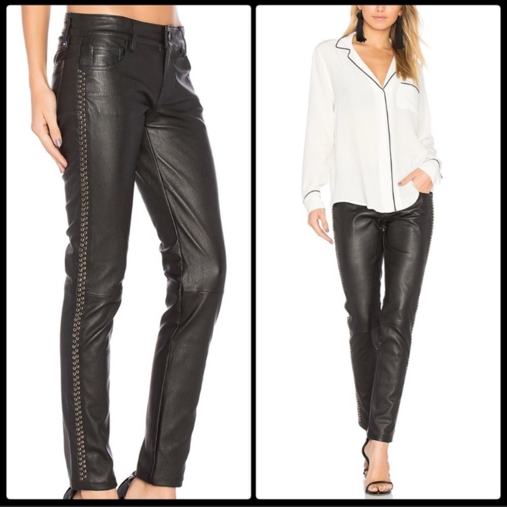 Lamb leather pants